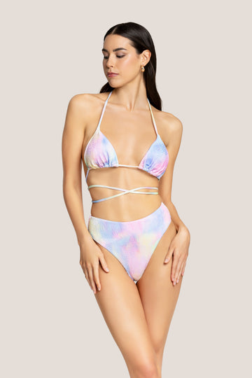 TRIANGOLO CON SLIP VITA ALTA TIE DYE