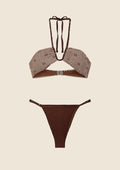Bikini Donna Me fui Fascia con Ferretto e Slip Regolabile Marrone 0311-BN image 2