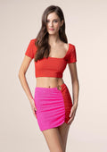 Crop Top Donna Me fui Color Block 0506-RD image 1