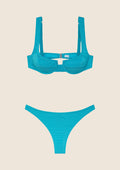 Bikini Donna F**K Reggiseno con Ferretto e Slip Americano Fisso Turchese 1142-TQ image 6