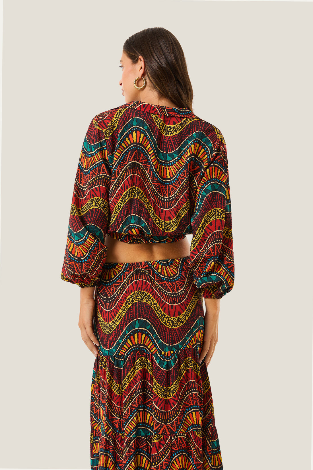CAMICIA CROP CON CINTO KENIA