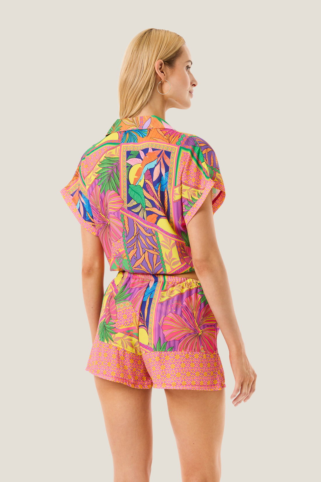 CAMICIA CROP POP FOULARD