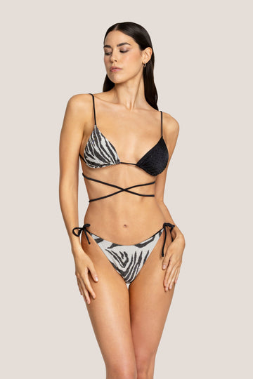 Triangolo  slip laccetti zebra night image 0