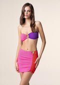 Gonna Corta Donna Me fui Color Block 0507-PR image 1