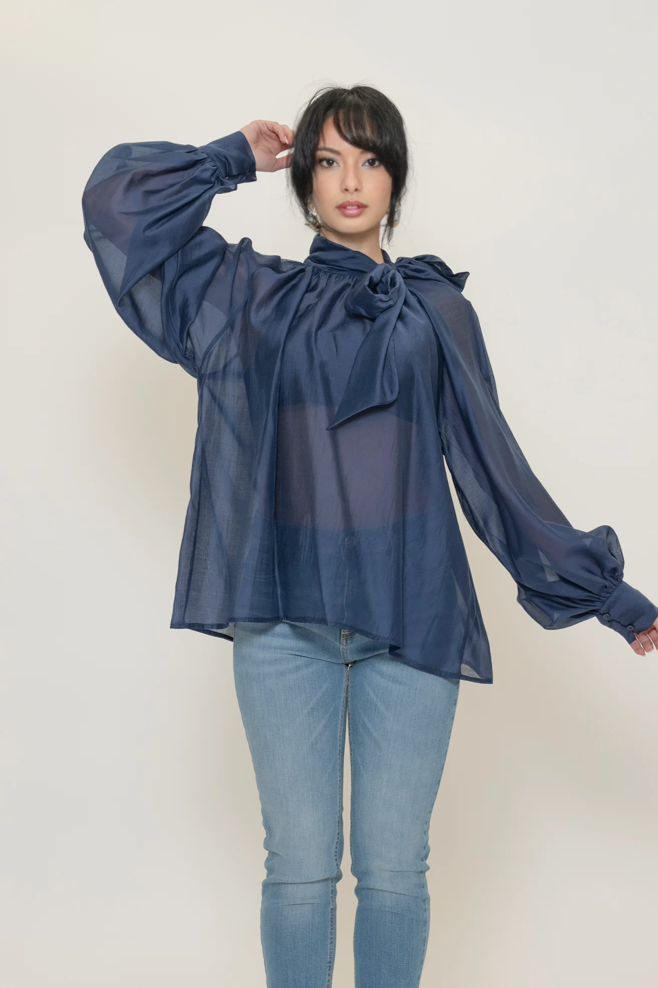 Blusa Con Fiocco  Vicolo - S, blu image