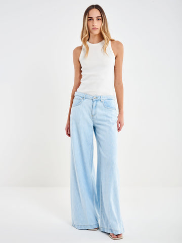 Jeans Madison Wide Leg Chiaro Blu