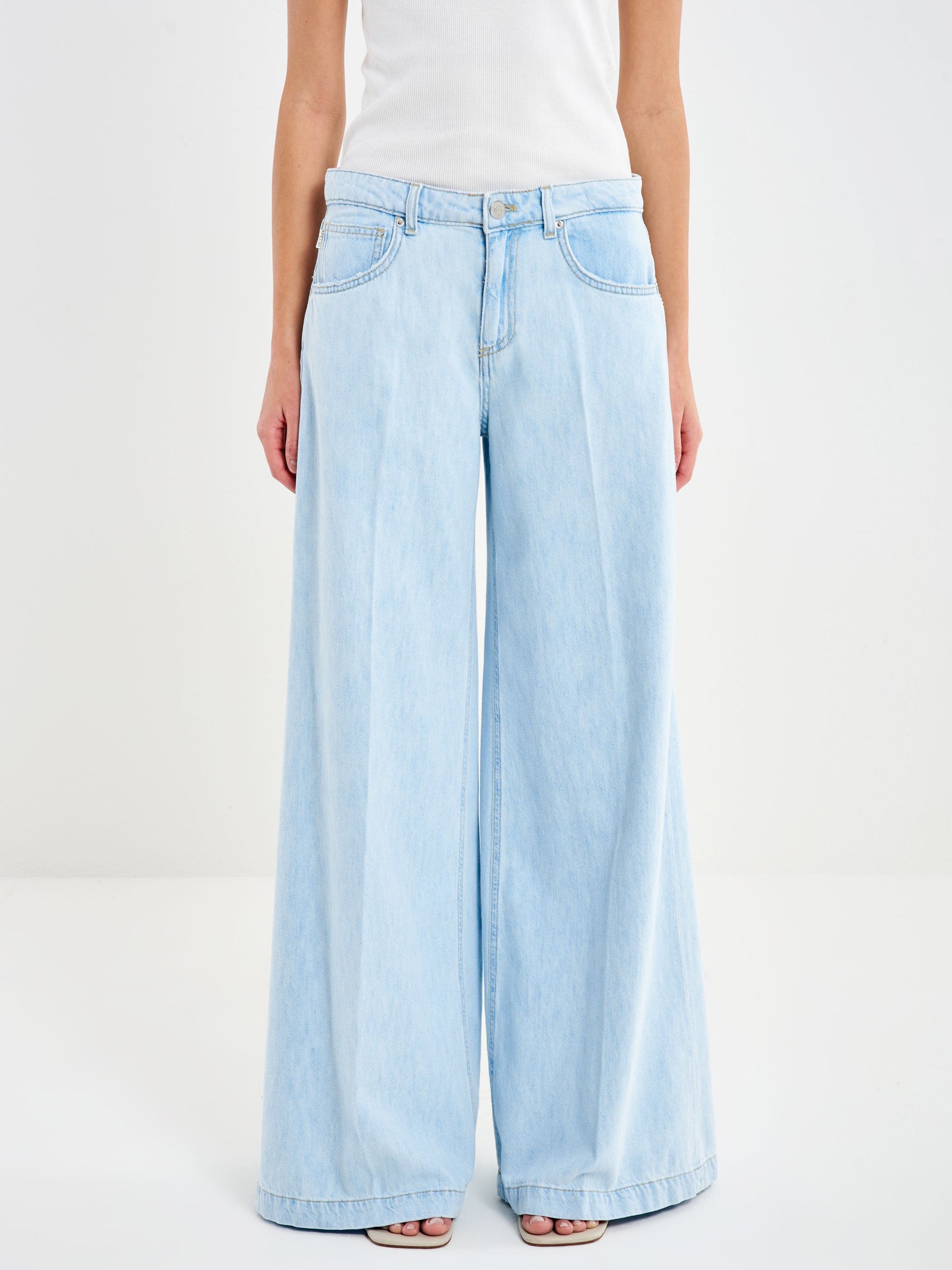 Jeans Madison Wide Leg Chiaro Blu