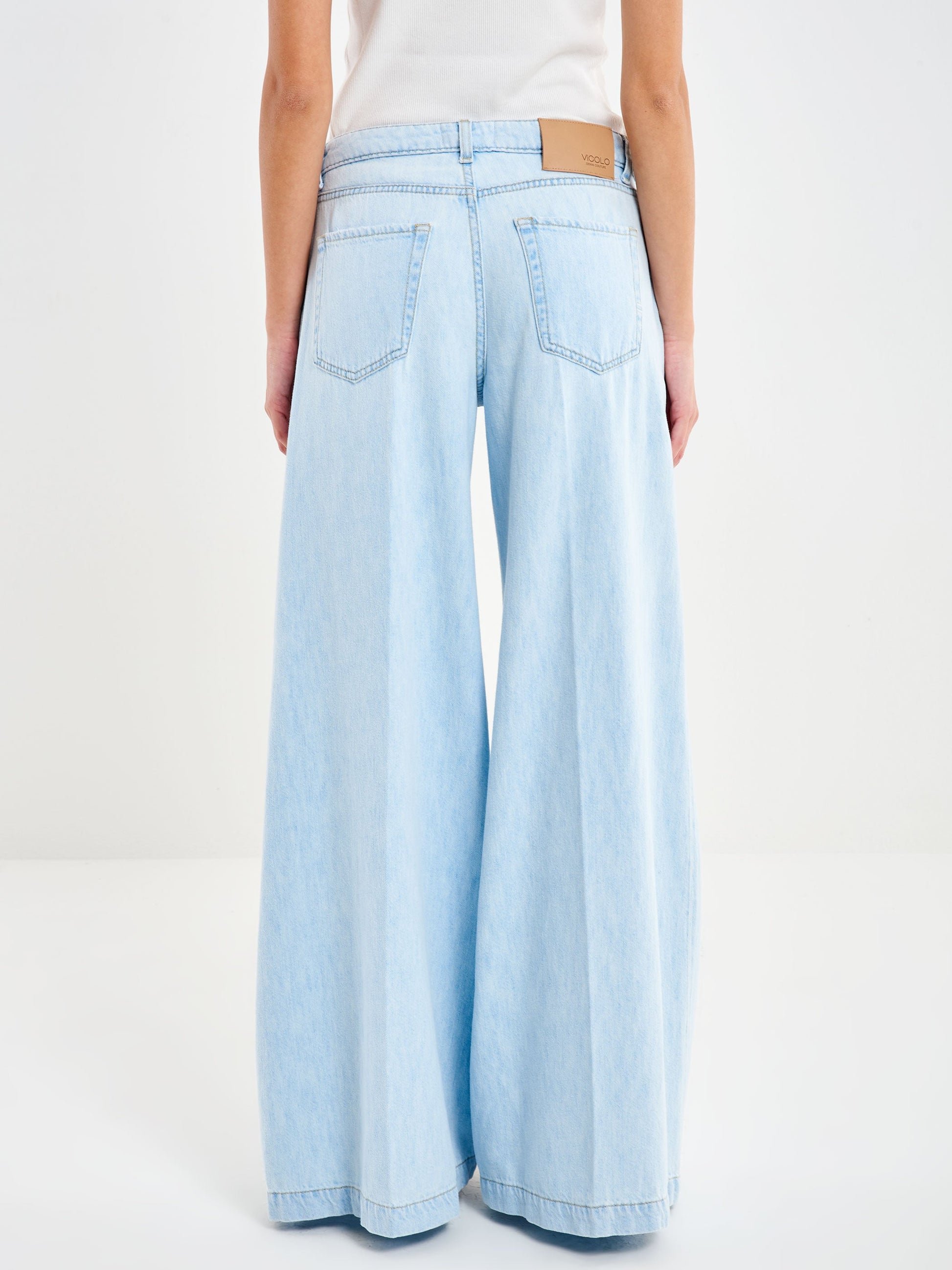 Jeans Madison Wide Leg Chiaro Blu