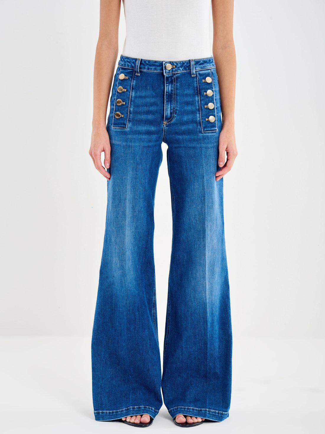 Jeans Giudith con Bottoni Blu