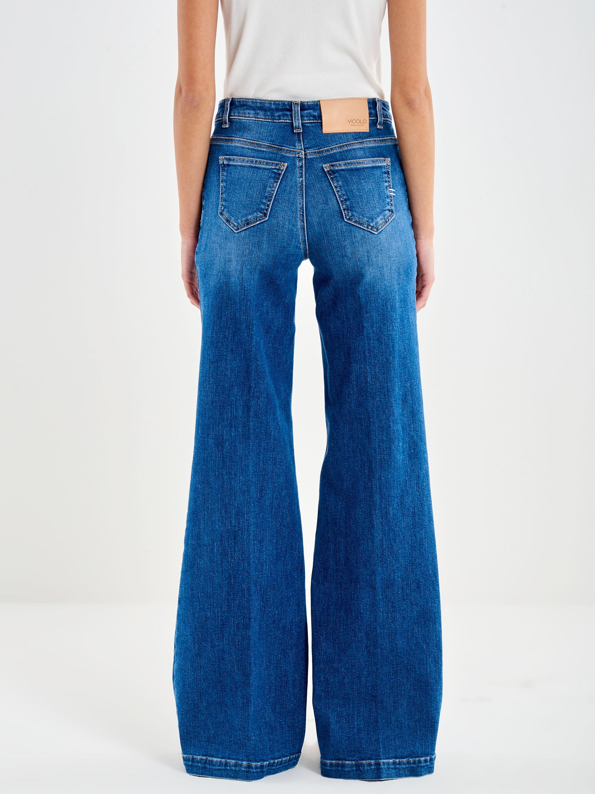 Jeans Giudith con Bottoni Blu