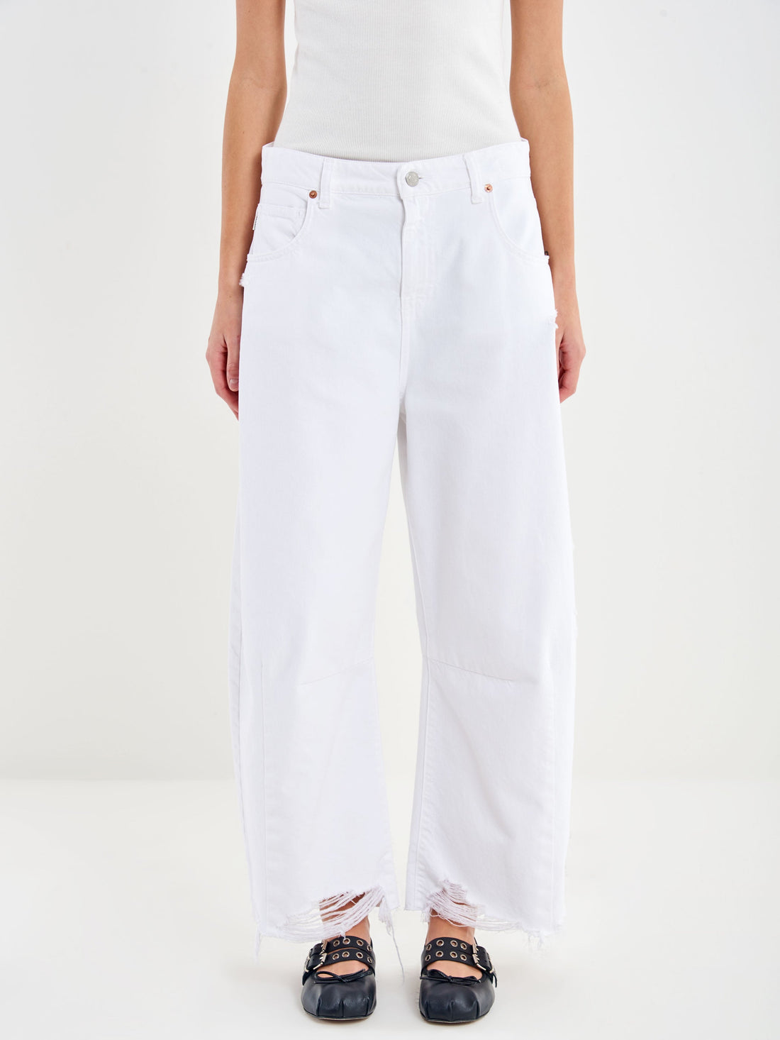 Jeans Cecil a Ovetto Bianco