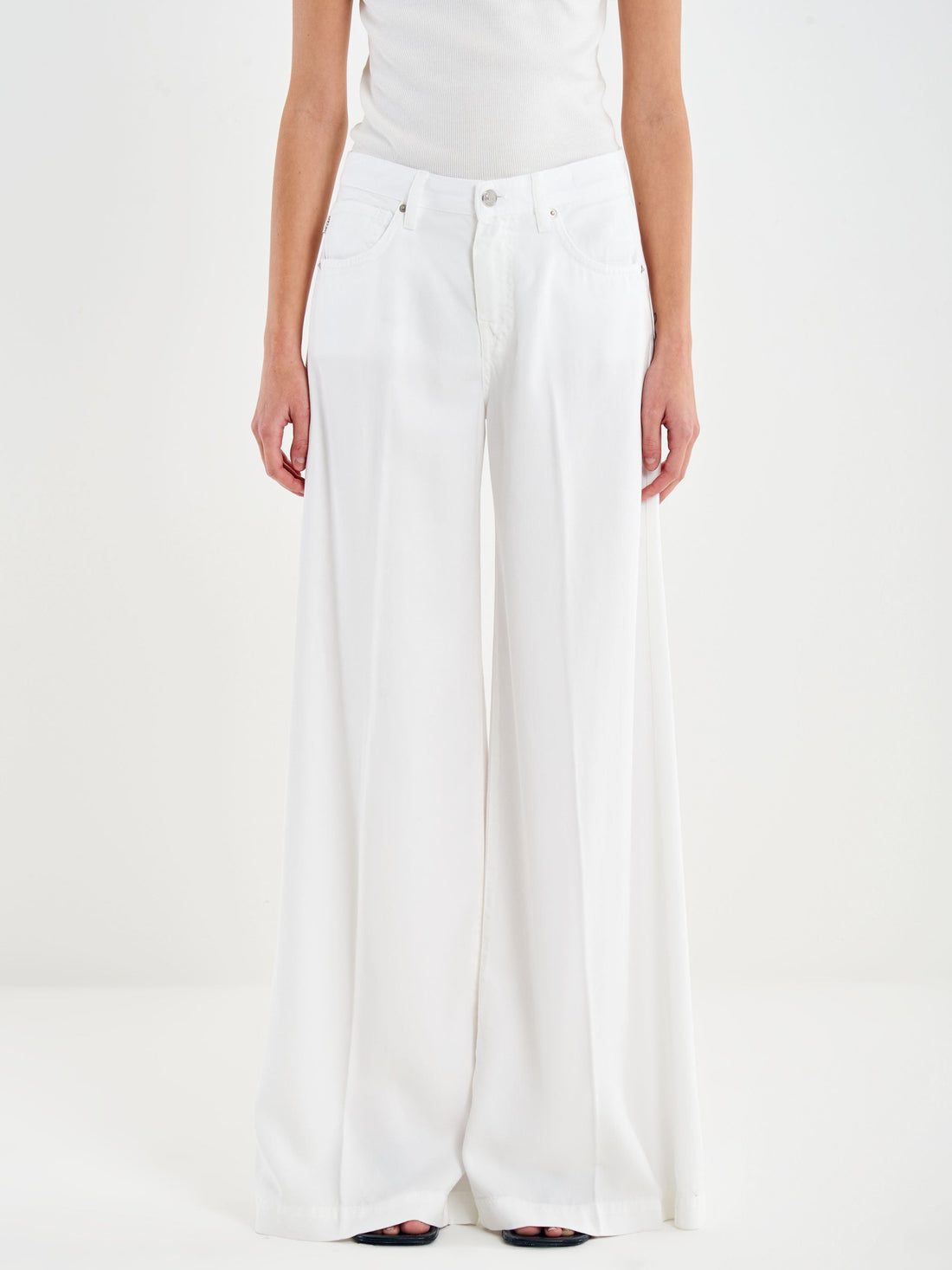 Jeans Madison con Piega Bianco