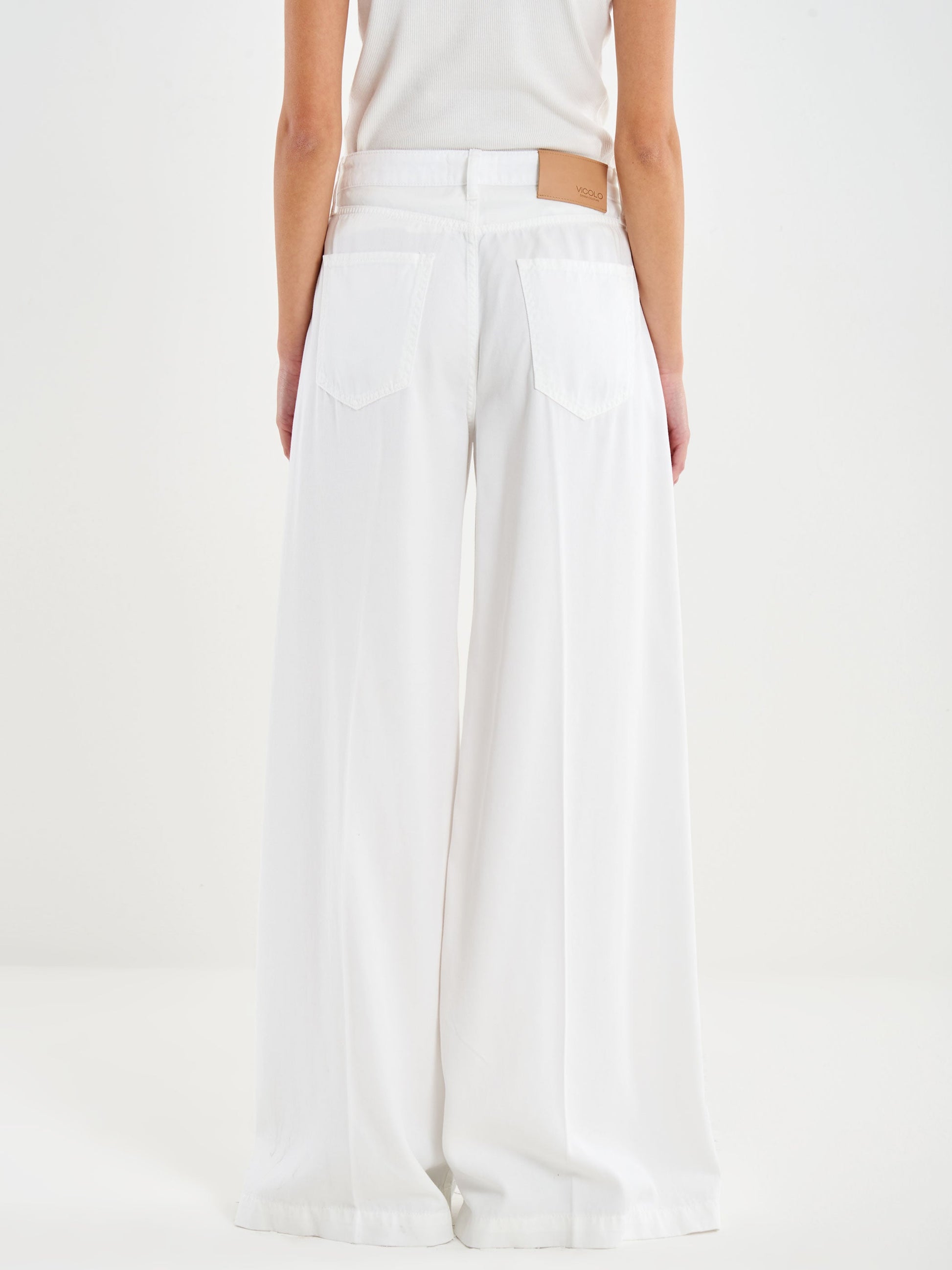Jeans Madison con Piega Bianco