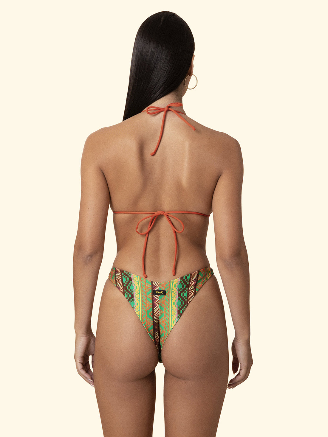 Bikini Donna F**K Triangolo con Slip Americano Fisso Fantasia SW0200-X11