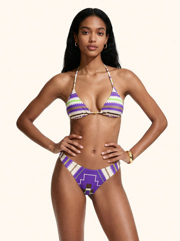 Bikini Donna Me fui Triangolo con Slip Americano fisso Fantasia SW0510-X35