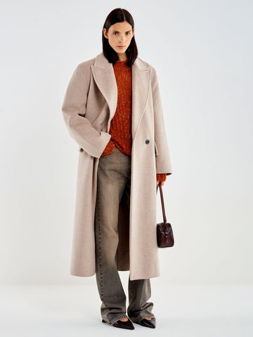 Cappotto Over Doppiopetto Beige