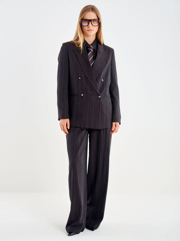 Blazer Doppiopetto Gessato Grigio
