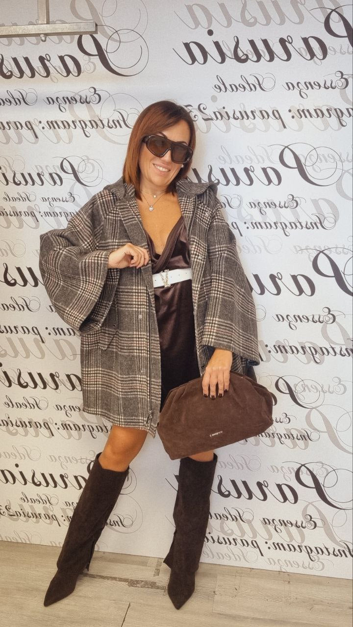 Cappotto Vicolo a Quadri con Cappuccio