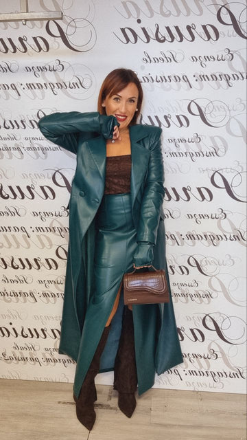 Top in Pizzo Marrone e Nero