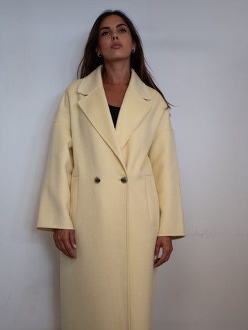 Cappotto Doppiopetto Vicolo in Rosa, Giallo e nero