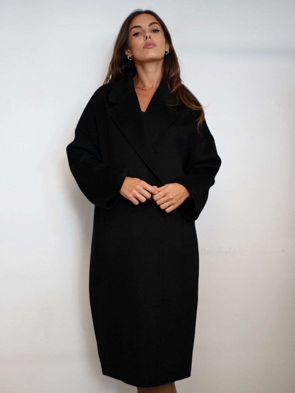 Cappotto Doppiopetto Vicolo in Rosa, Giallo e nero