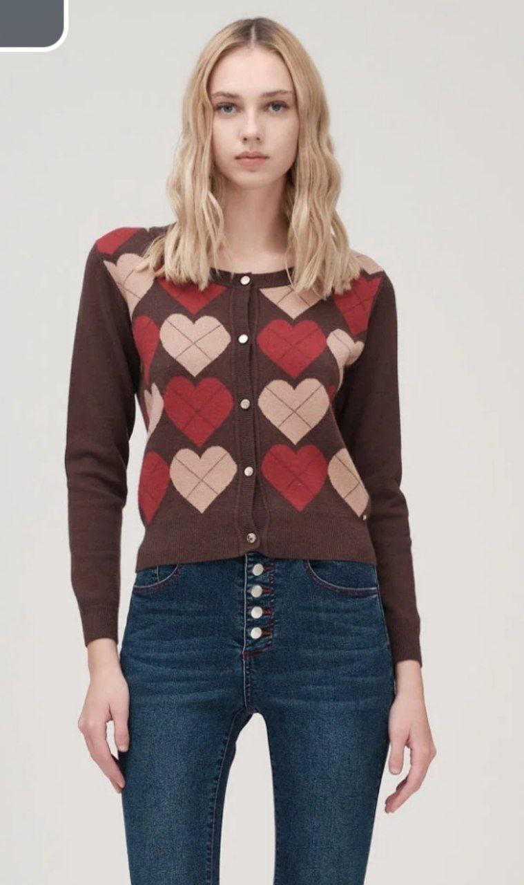 Maglia Whitewise con Cuori Colorati