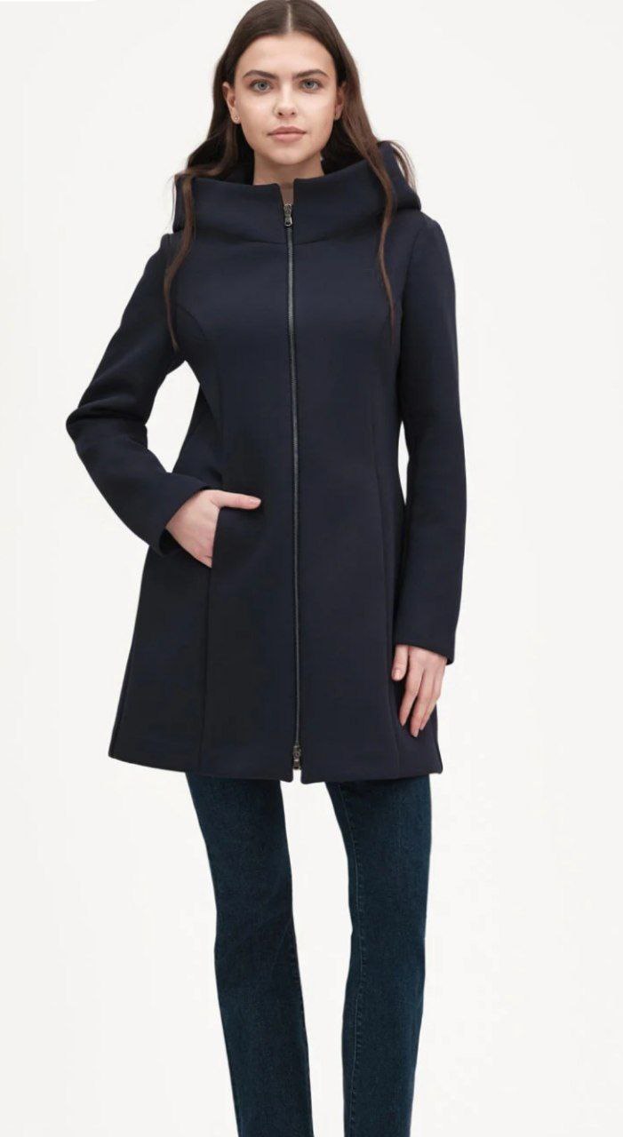 Cappotto Whitewise Mistolana in Nero e Panna