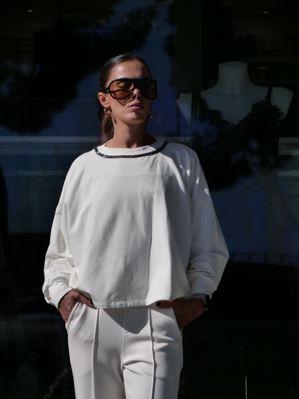 Pantalone Whitewise Colore Panna Misura S e M