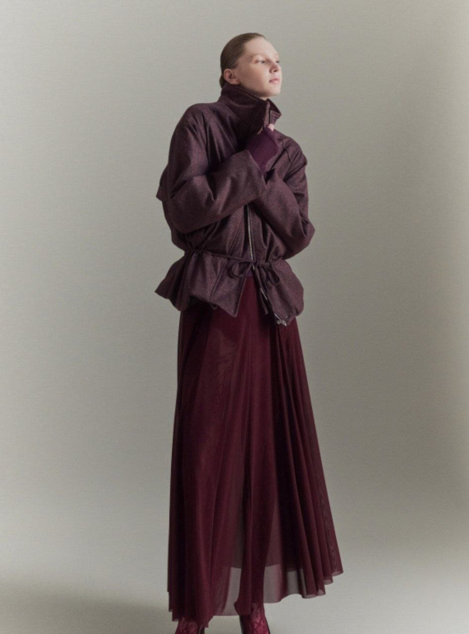 Giacca Giubbino Bordeaux e Grigio Taglia Unica