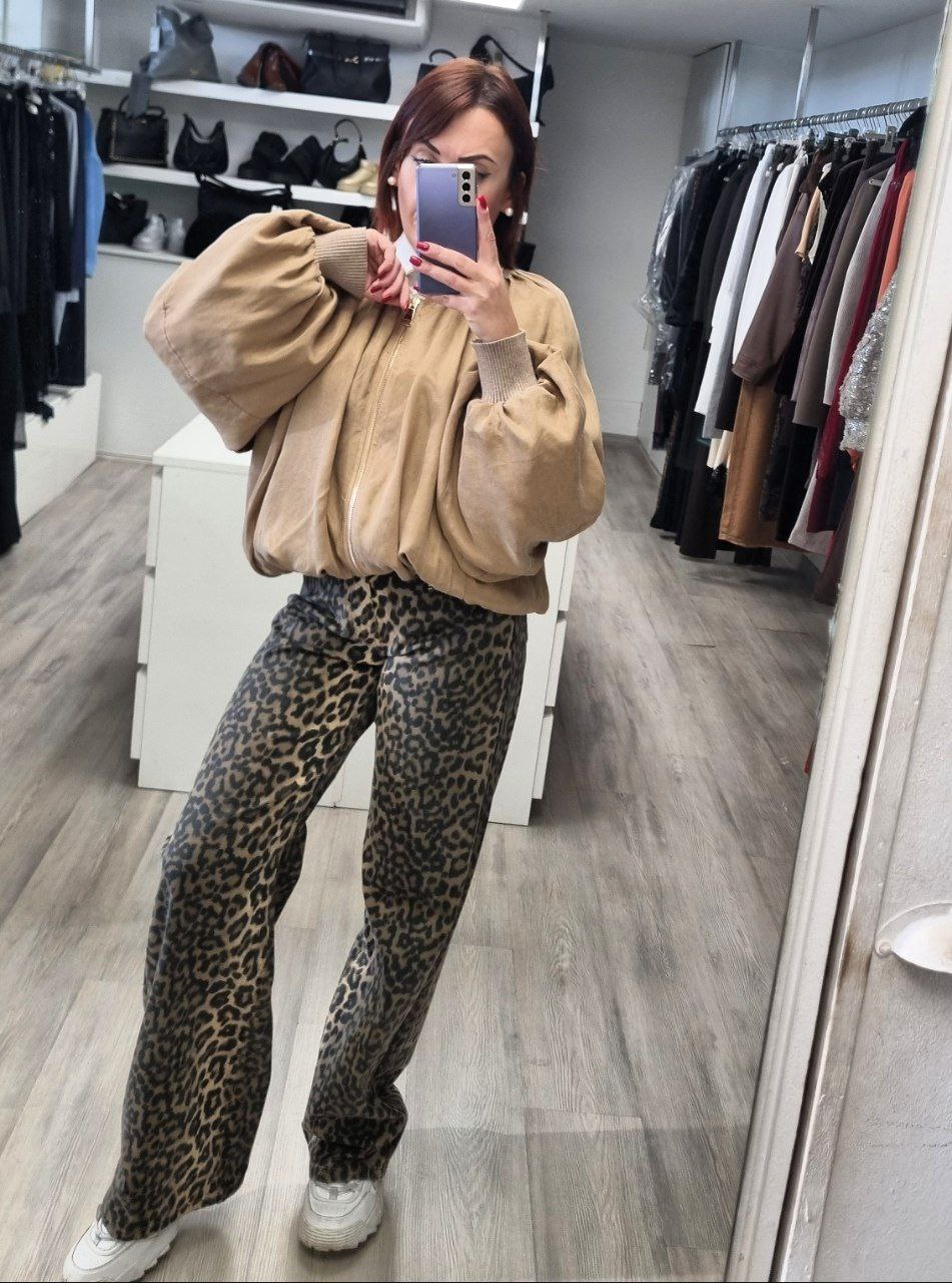 Bomber Satinato TensioneIn Colore Sabbia Taglia S