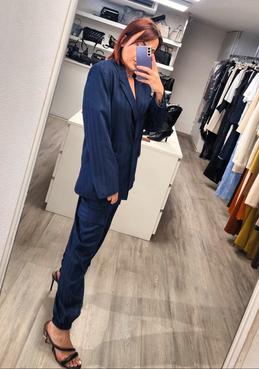 Tailleur Blu con Giacca e Pantaloni