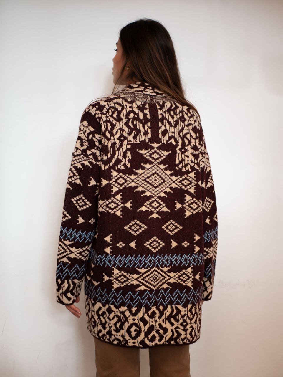 Cardigan TensioneIn con Motivo Geometrico
