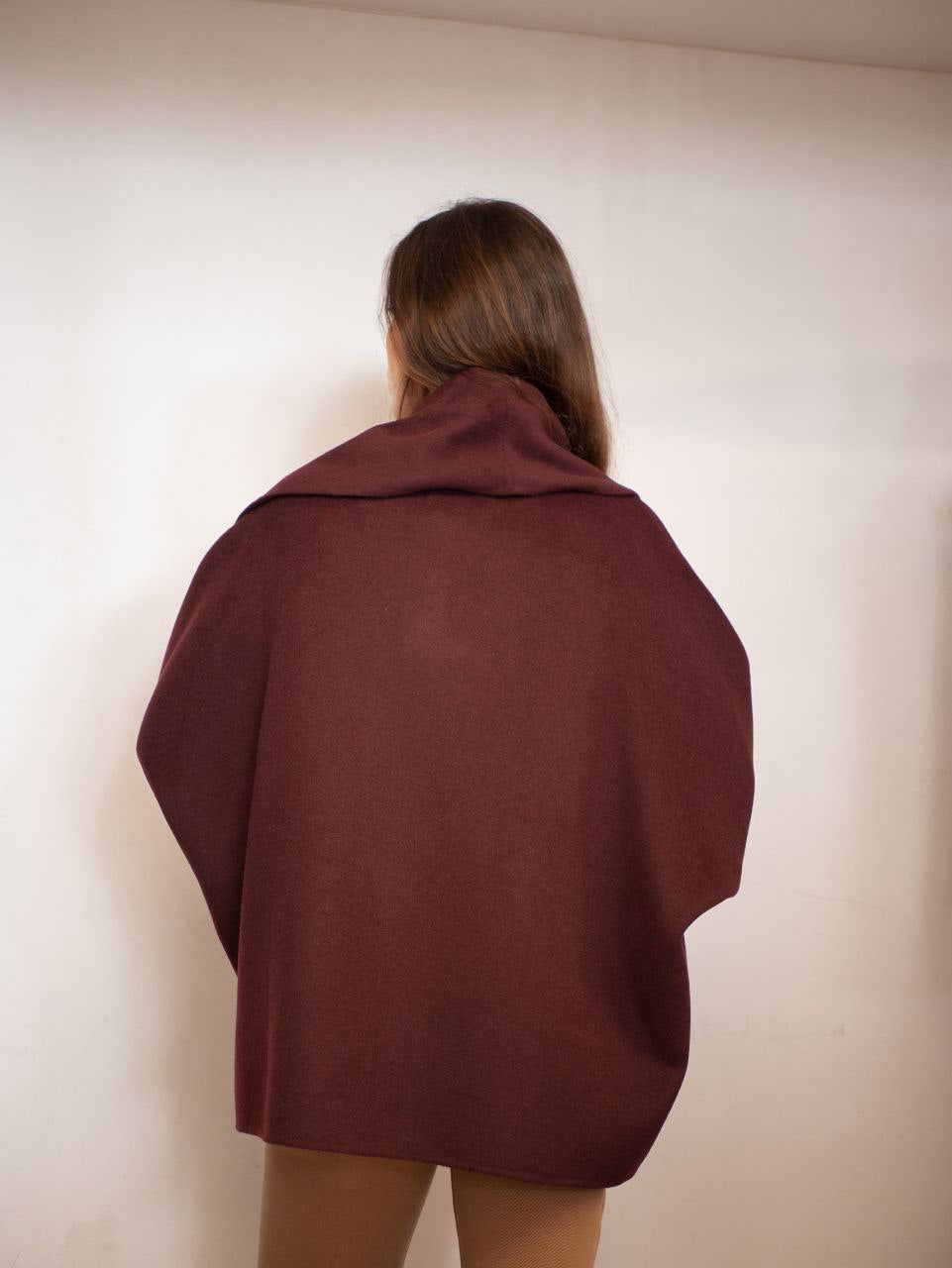 Cappotto Vicolo Bordeaux e Nero con Bottoni