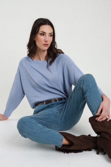 Jeans Sabbiato con Cintura