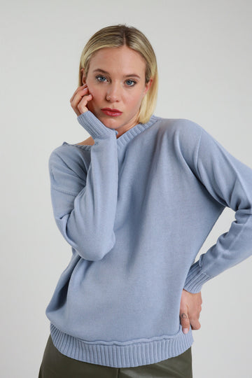 Maglia Bordi Con Trama