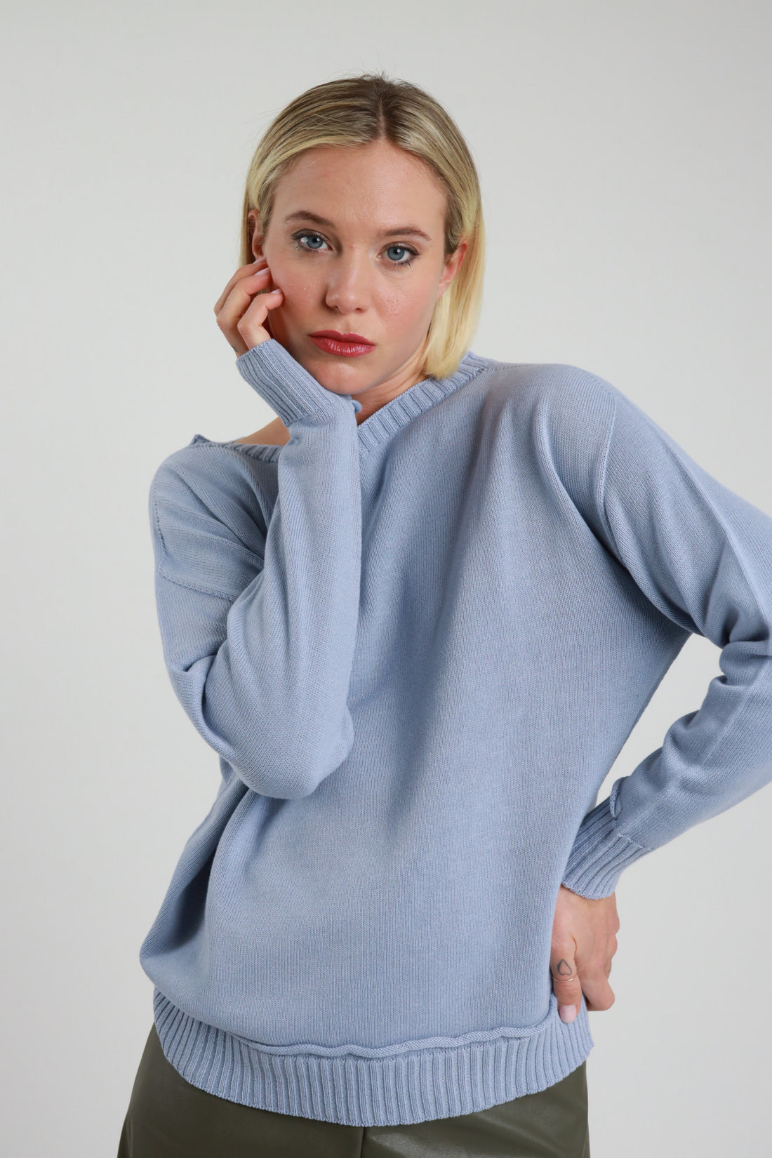 Maglia Bordi Con Trama